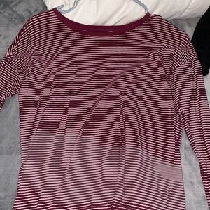 Old navy red and white striped longsleeve